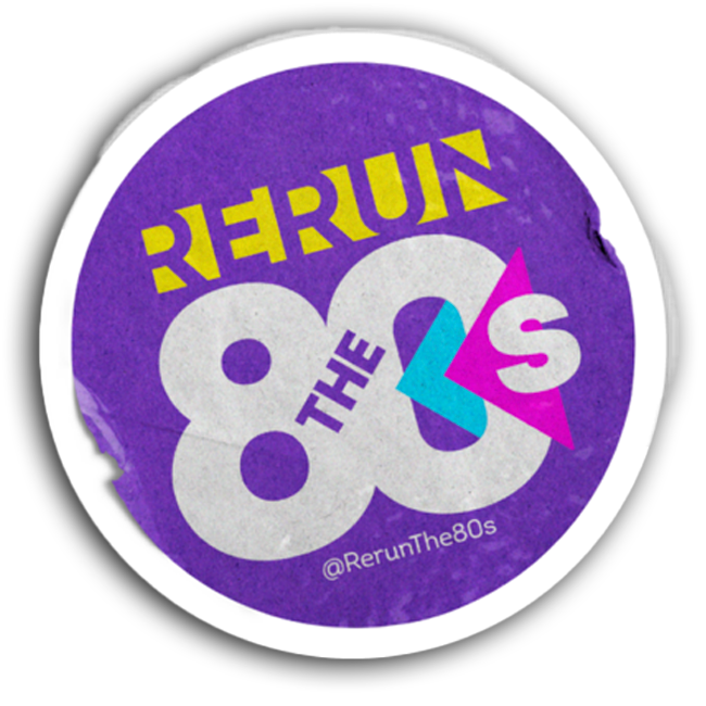 Rerun The 80s Logo Sticker