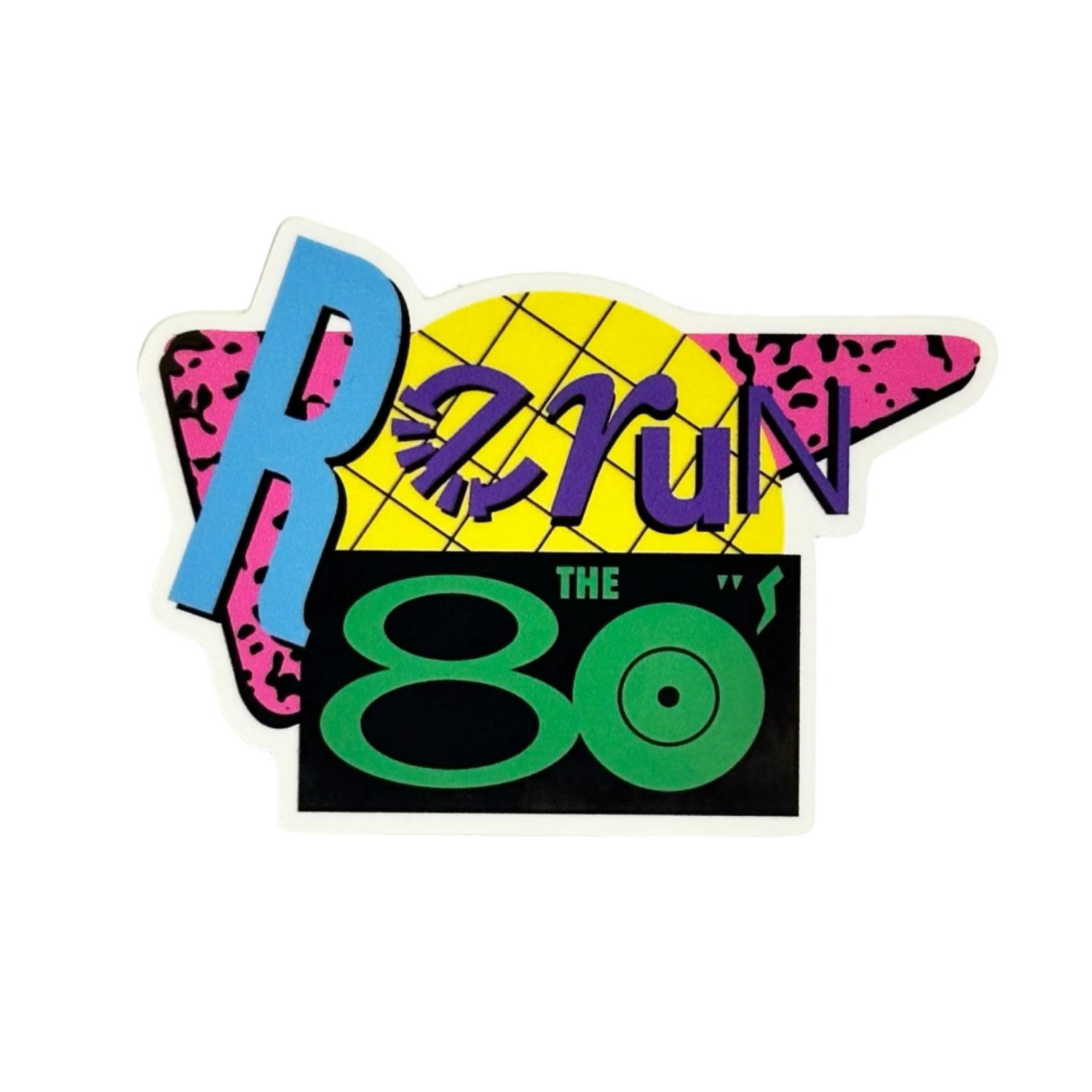 Rerun the 80s Cafe Sticker