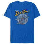 Retro DuckTales cartoon graphic tee with Launchpad McQuack airplane adventure design