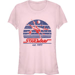 Star Wars Retro Wing Redux Light Pink graphic t-shirt
