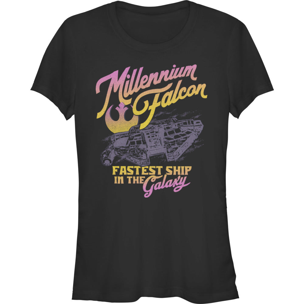 Star Wars Retro Falcon Black graphic t-shirt