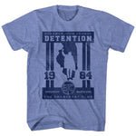 A blue t-shirt with 'The Breakfast Club' movie poster and text graphic from Shermer High School Detention 1984.