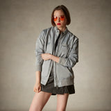 Members Only Women's Satin Bomber Jacket
