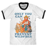 Smokey Bear Only You Can Prevent Forest Fires Ringer Shirt