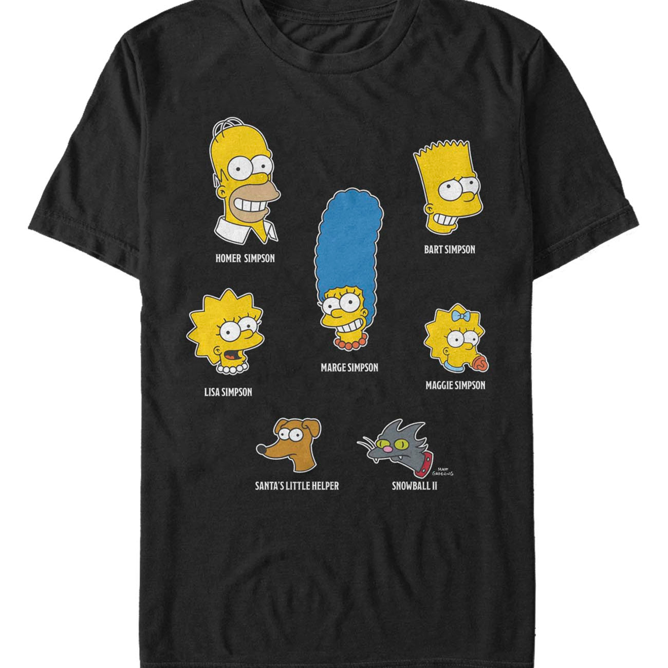 officially licensed The Simpsons Family Faces T-Shirt tee