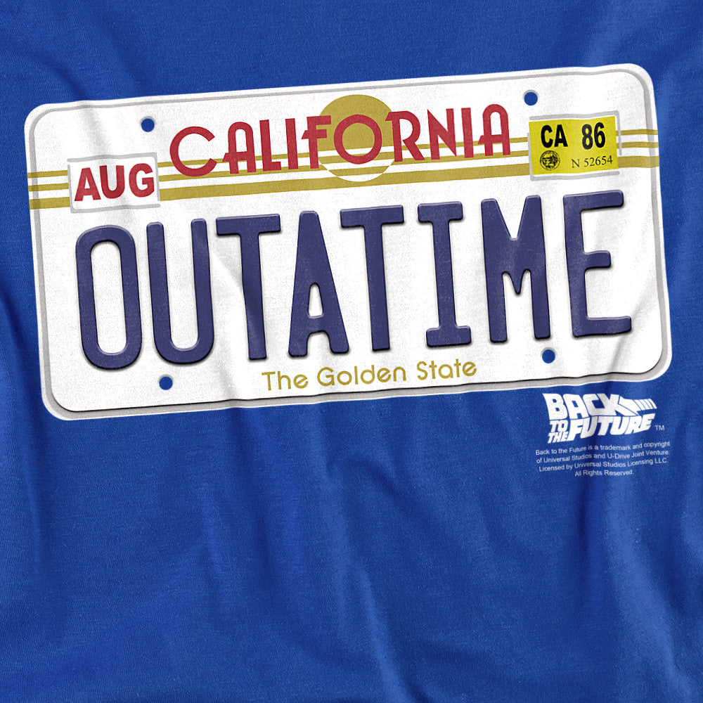 Back to the Future Outatime License Plate T-Shirt