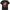 Black t-shirt with a graphic of a character holding a knife on a white background