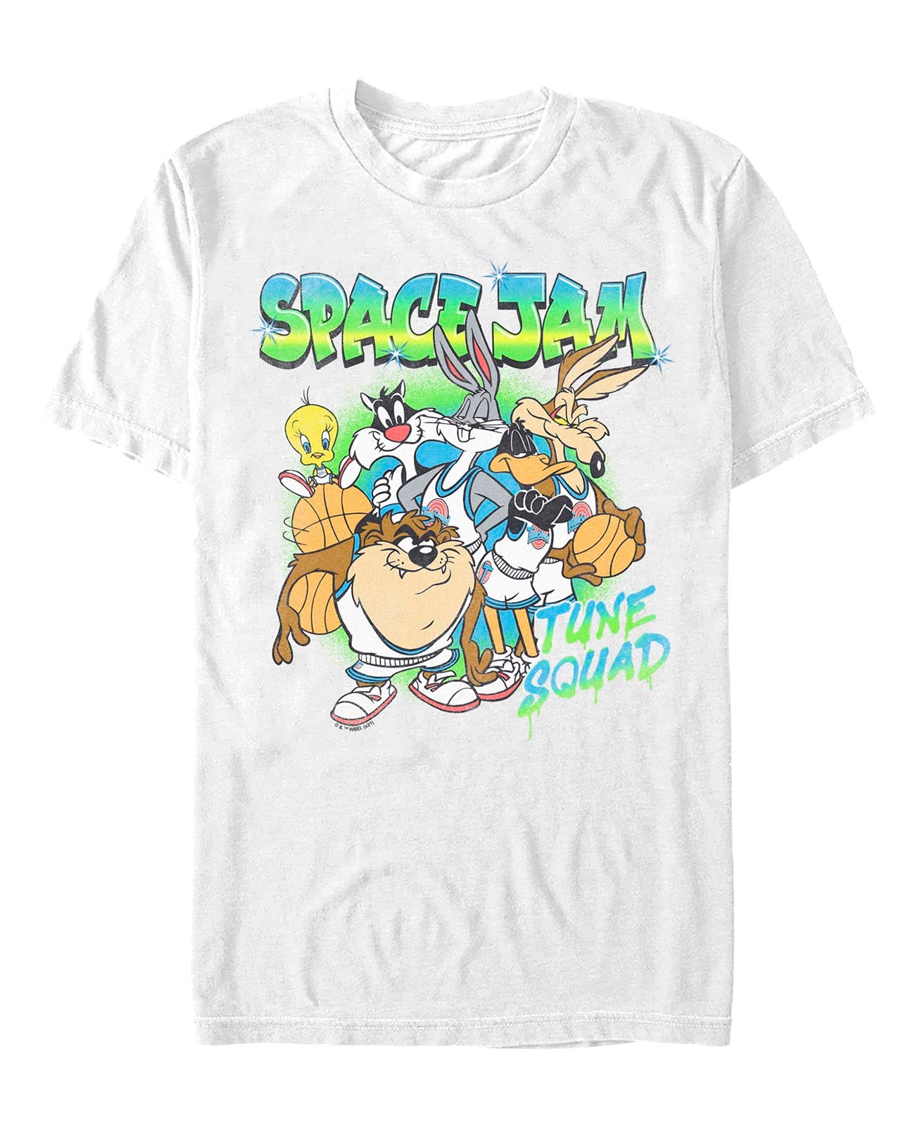 officially licensed Space Jam Tune Spray T-Shirt tee