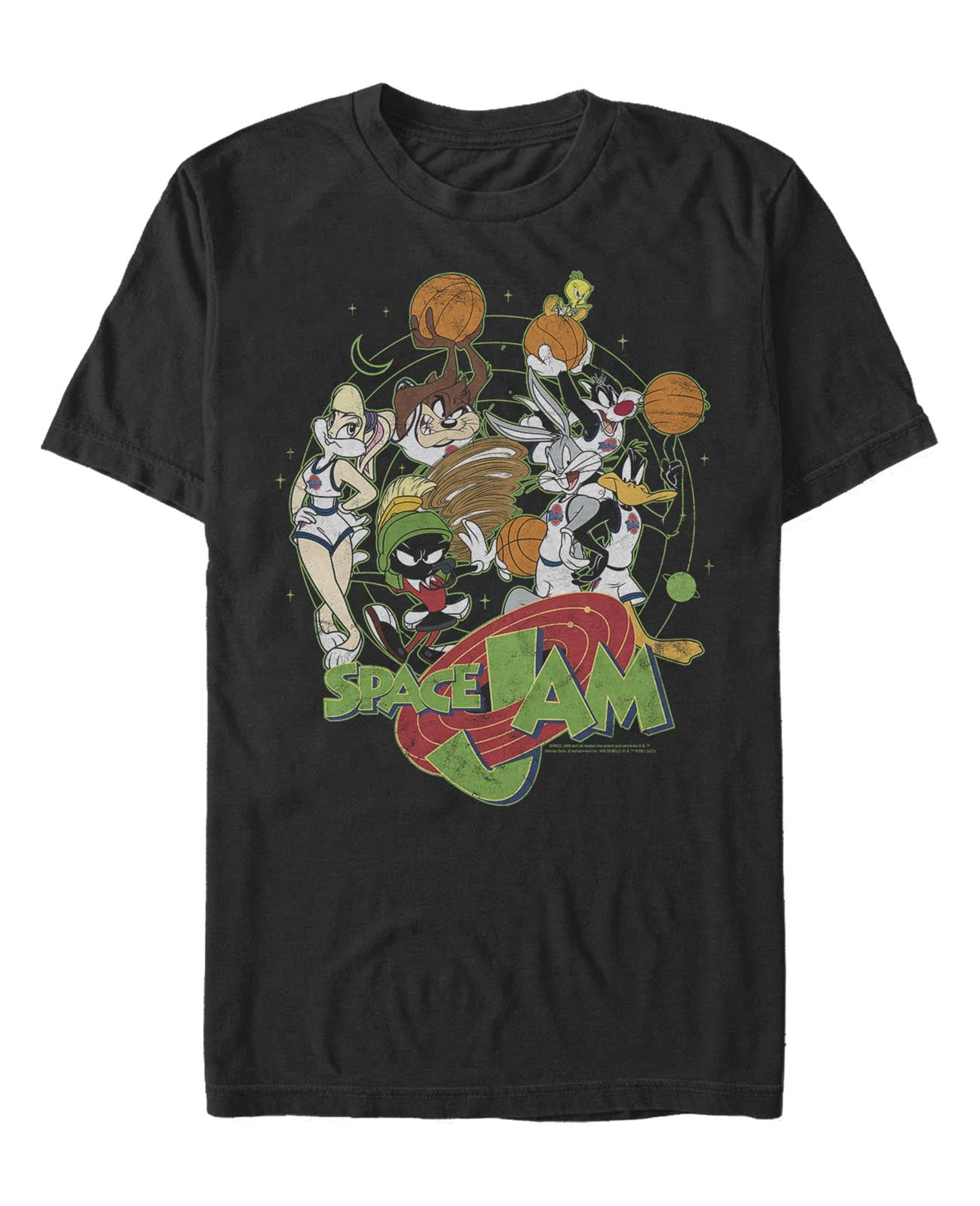 officially licensed Space Jam Characters In Space T-Shirt tee