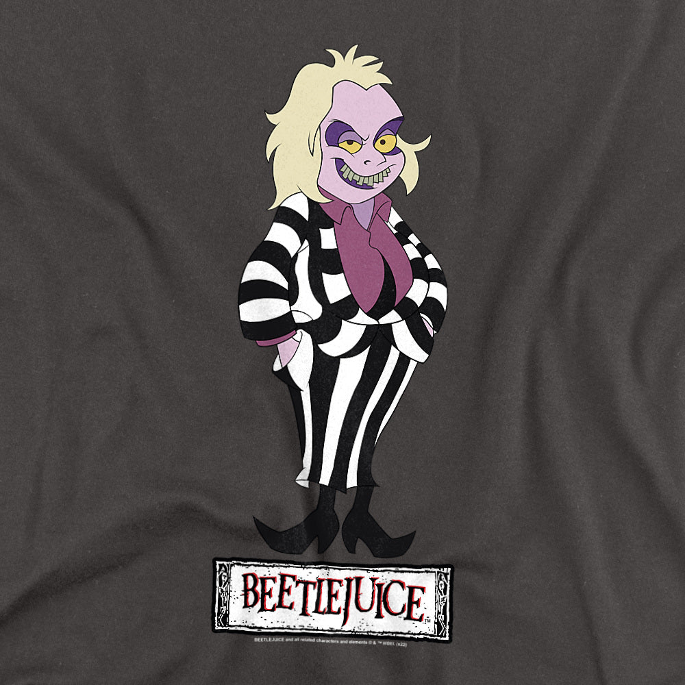 Beetlejuice Cartoon Striped Suit T-Shirt