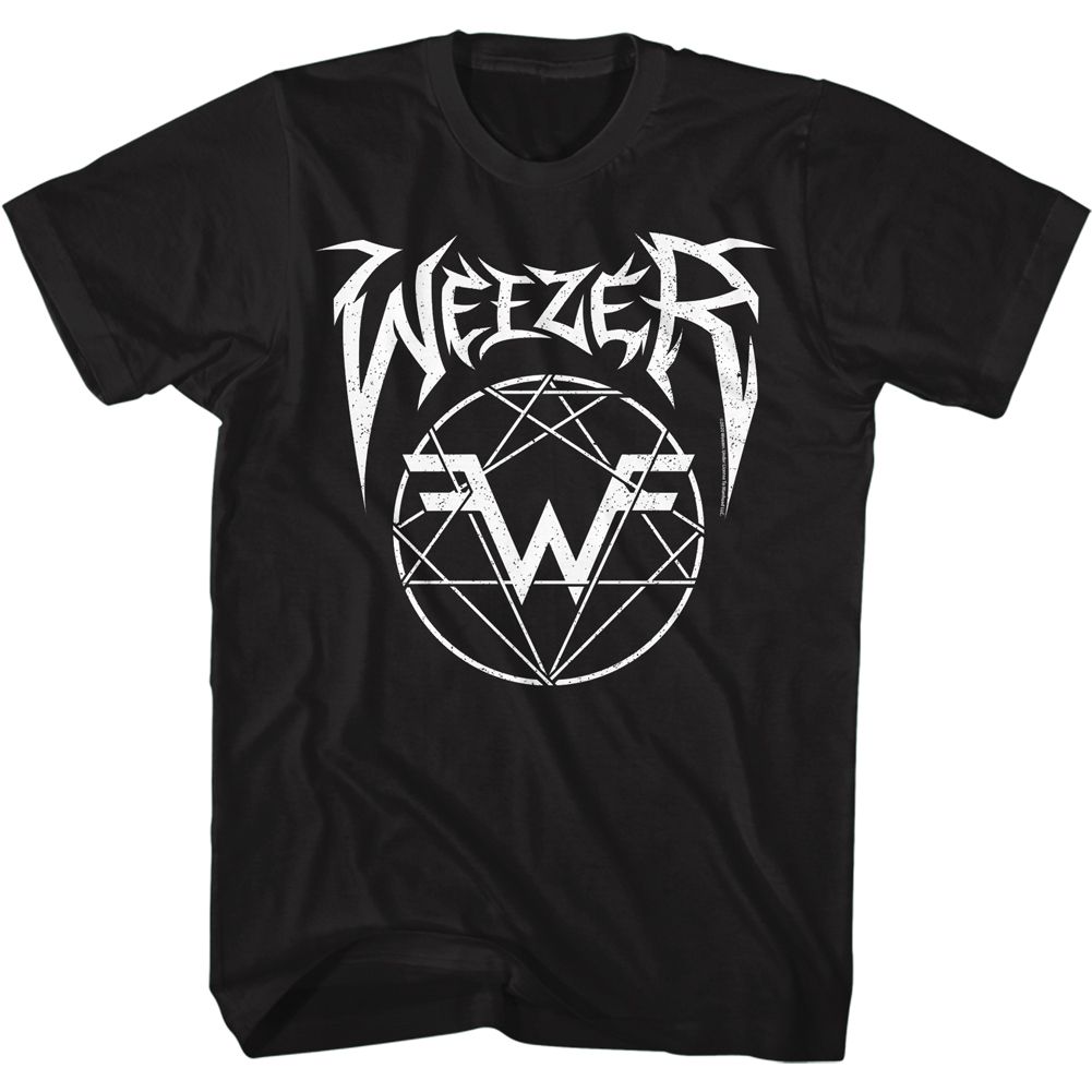 officially licensed Weezer Metal Logo Black T-Shirt tee