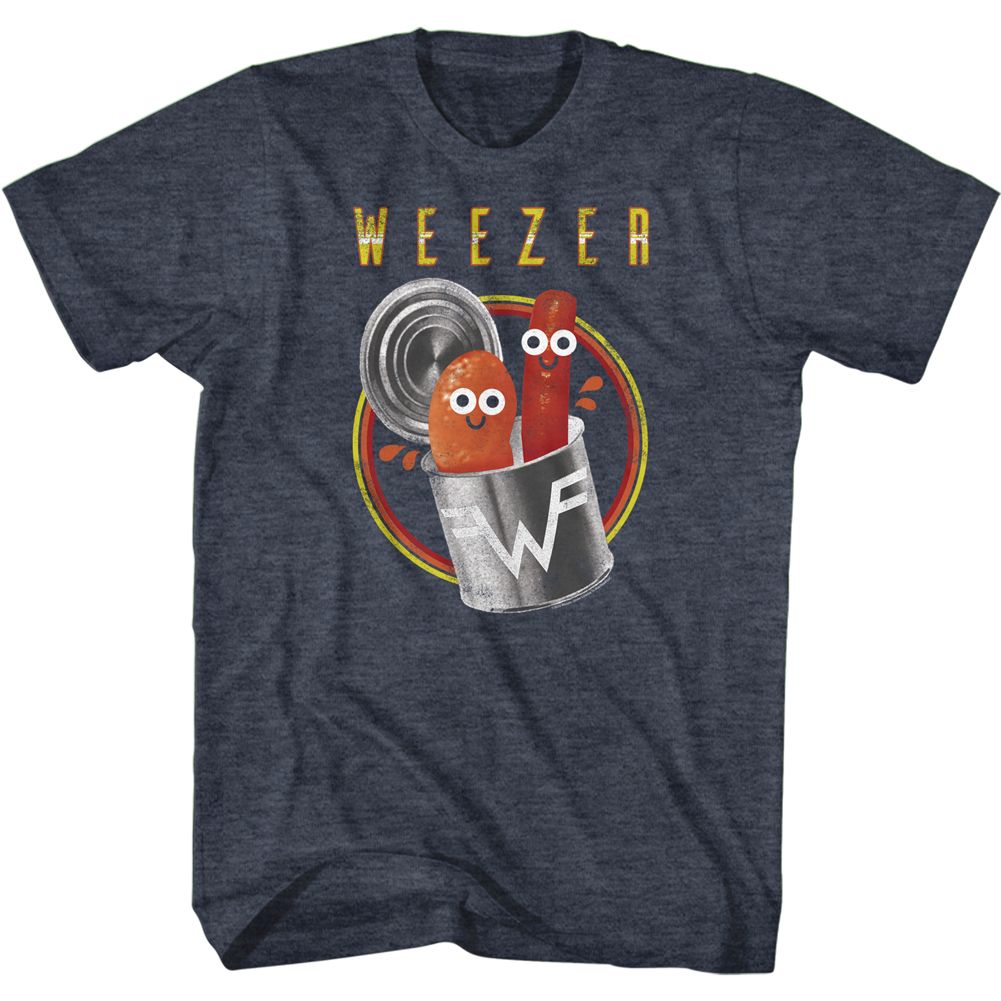 officially licensed Weezer Pork and Beans Navy Heather T-Shirt tee