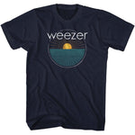 officially licensed Weezer Sun Rays Navy T-Shirt tee