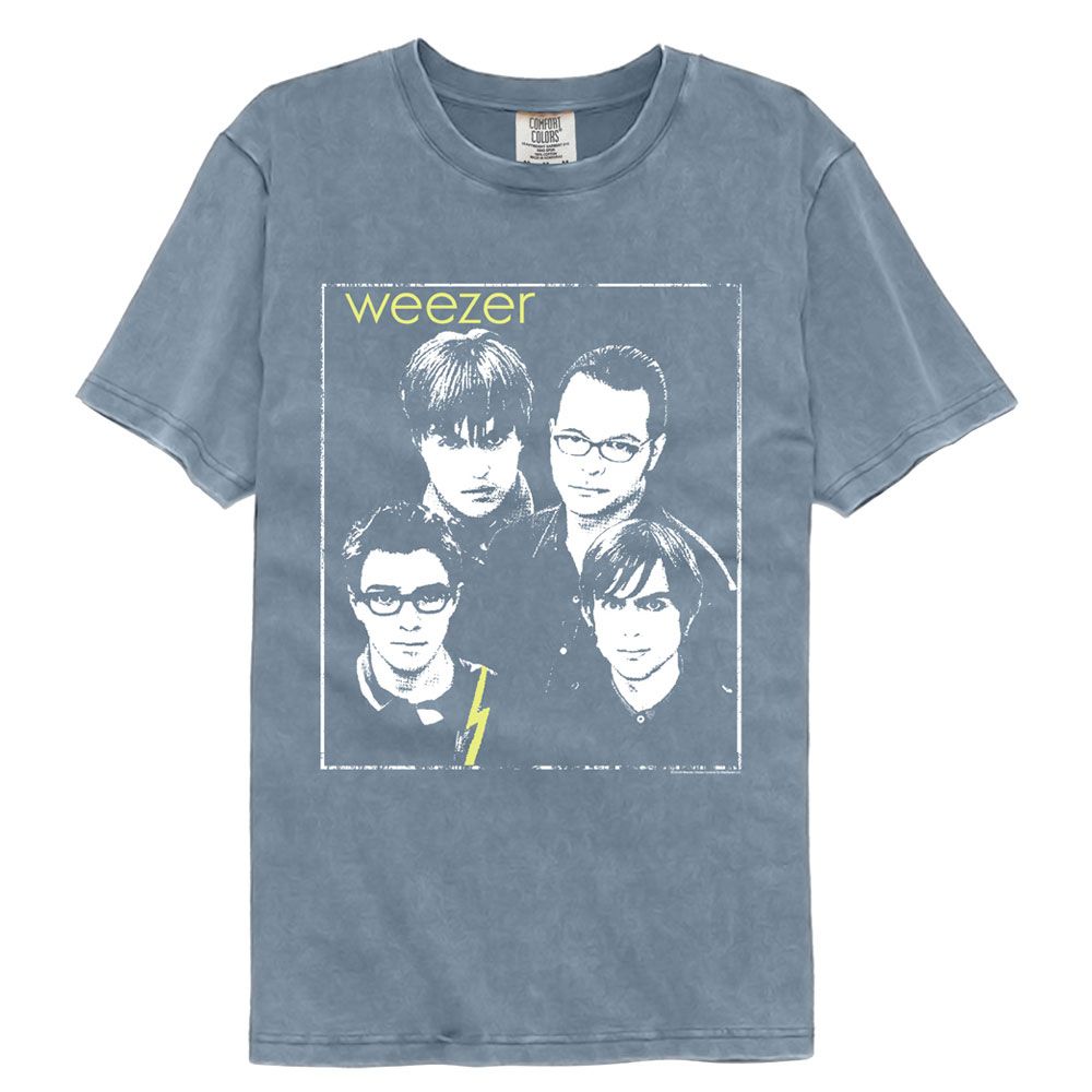 officially licensed Weezer Framed Blue Jean T-Shirt tee