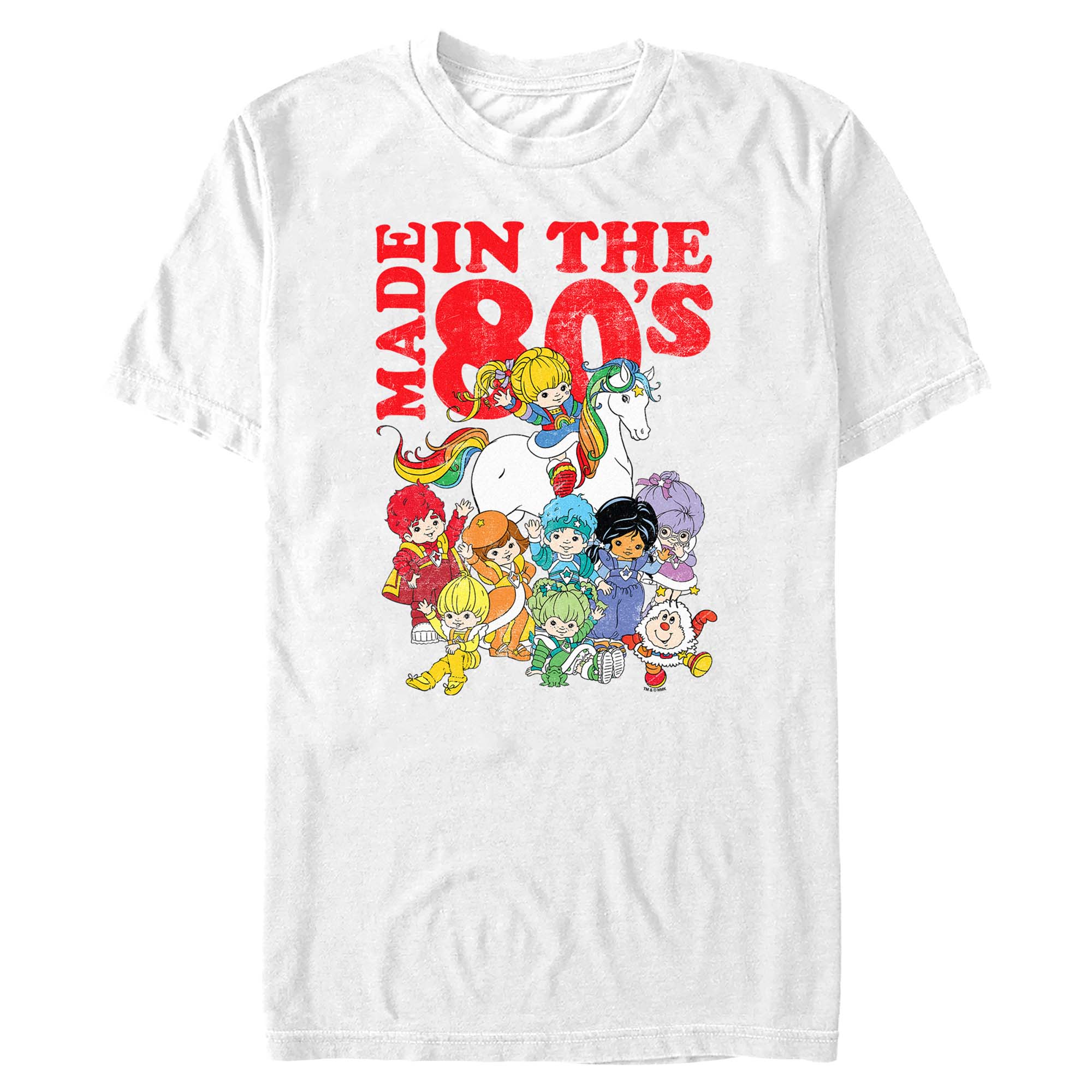 Vintage Rainbow Brite 1980s cartoon graphic tee with colorful nostalgic character artwork