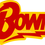 Bowie, David - Red And Yellow Logo Sticker