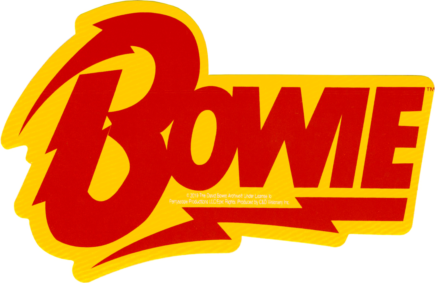 Bowie, David - Red And Yellow Logo Sticker