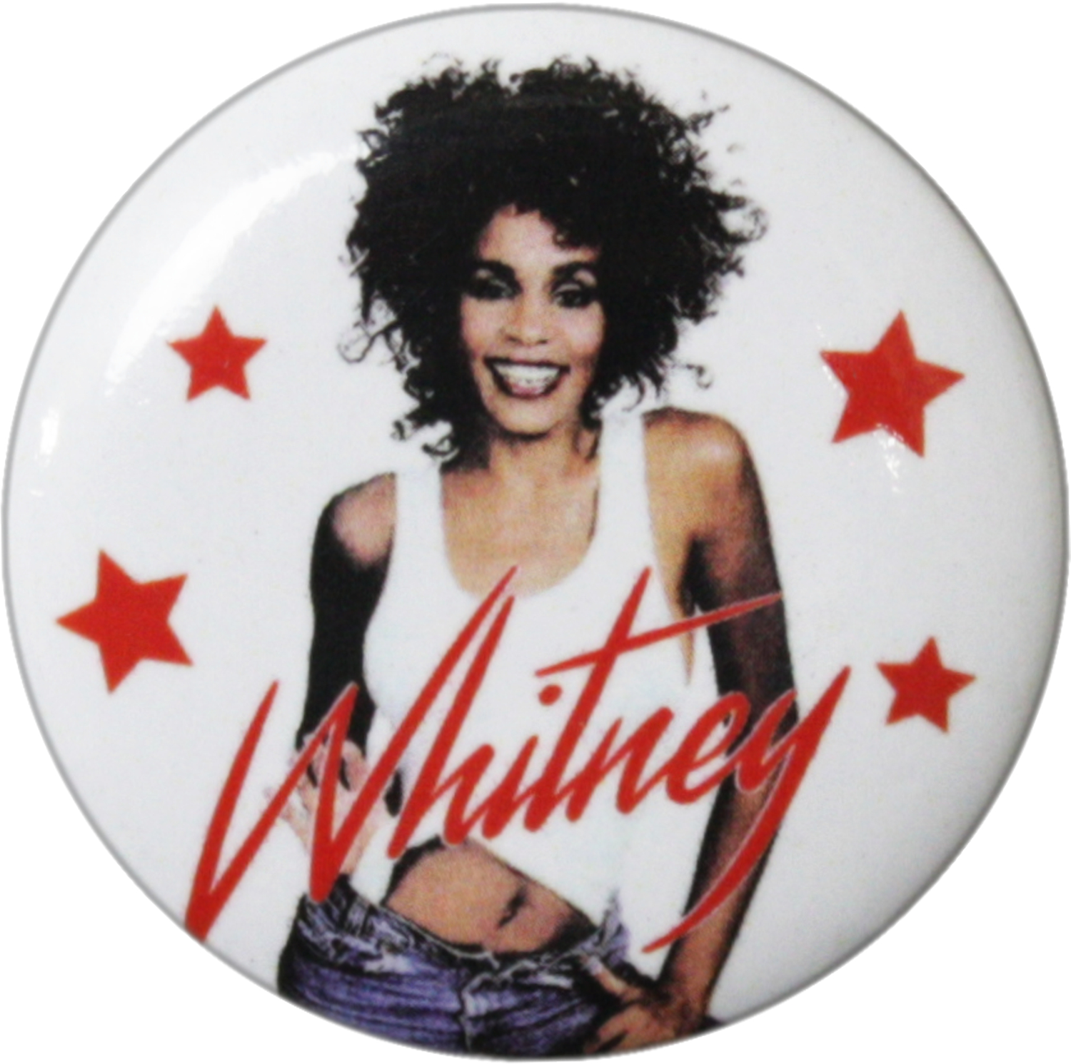 Whitney Houston Pin-on Button