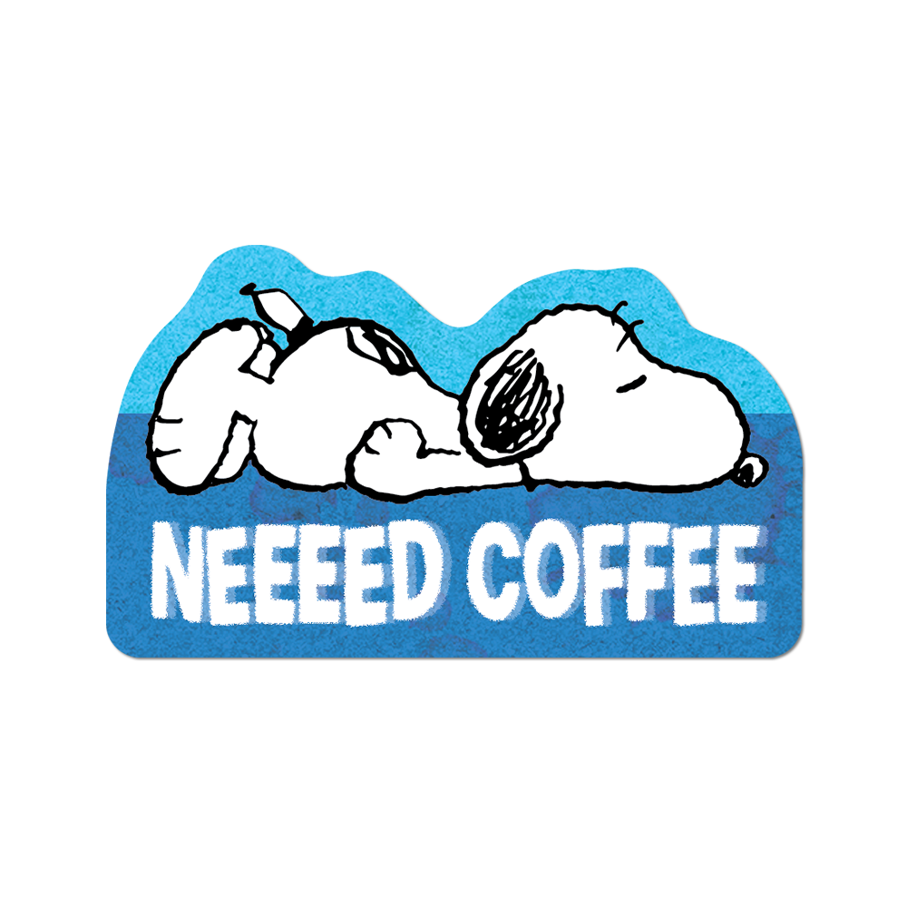 Need Coffee by Peanuts (Holidays) - Die-Cut Sticker