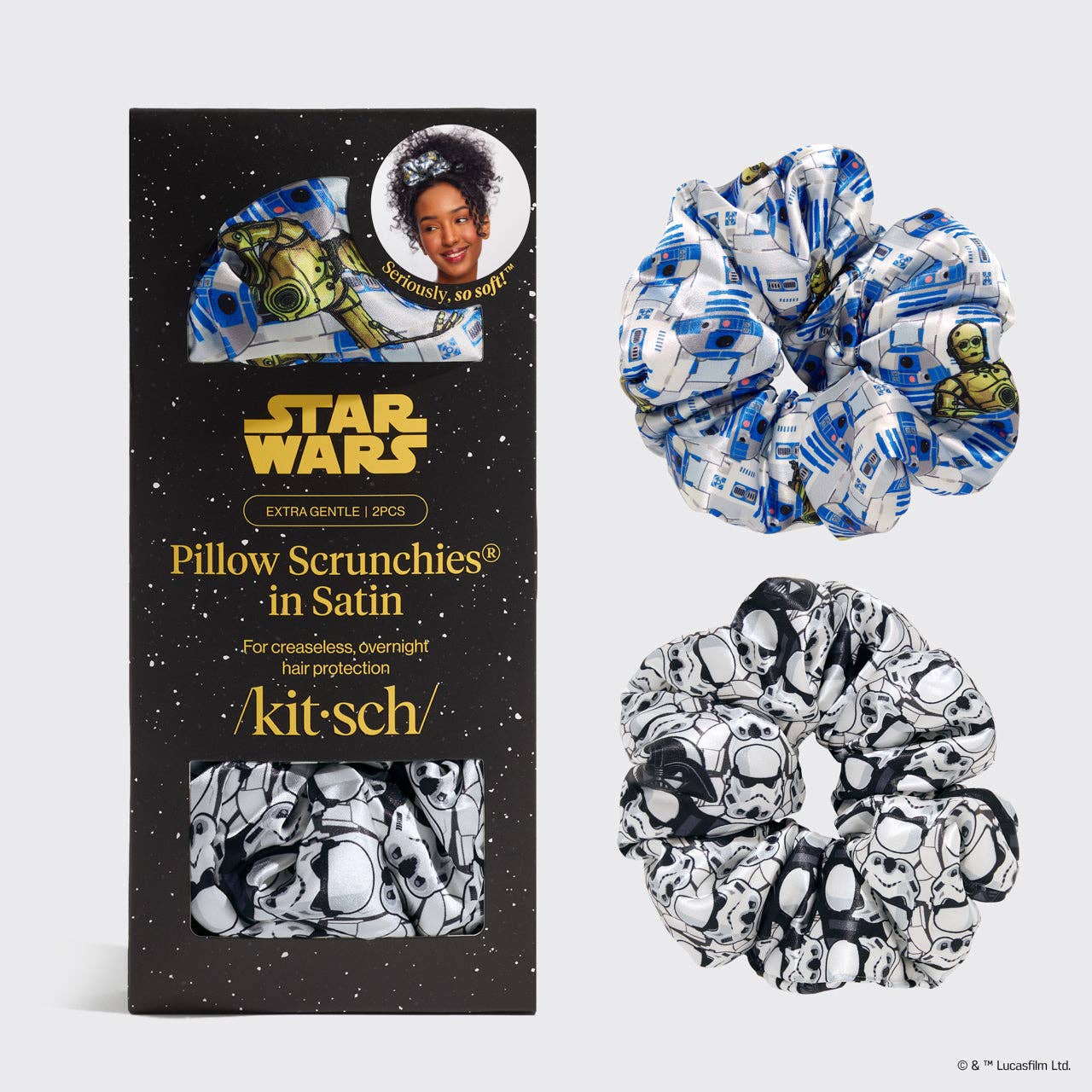 Star Wars x Kitsch satin pillow scrunchies