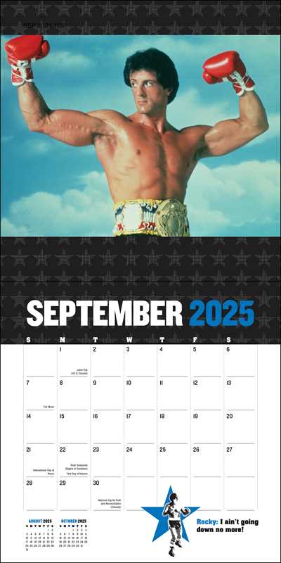 Rocky 2025 Wall Calendar by MGM