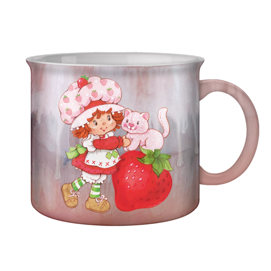 Strawberry Shortcake w/ Cat 20oz Ceramic Camper Mug