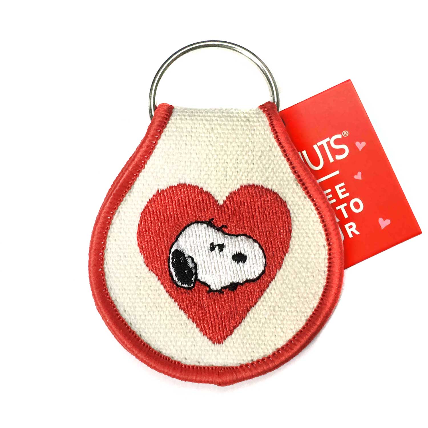 Peanuts® Valentine Snoopy Heart Patch Keychain