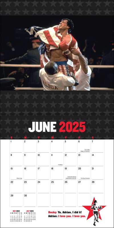 Rocky 2025 Wall Calendar by MGM