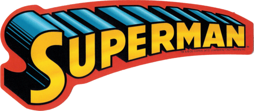 Superman - Classic Retro Text Logo Sticker