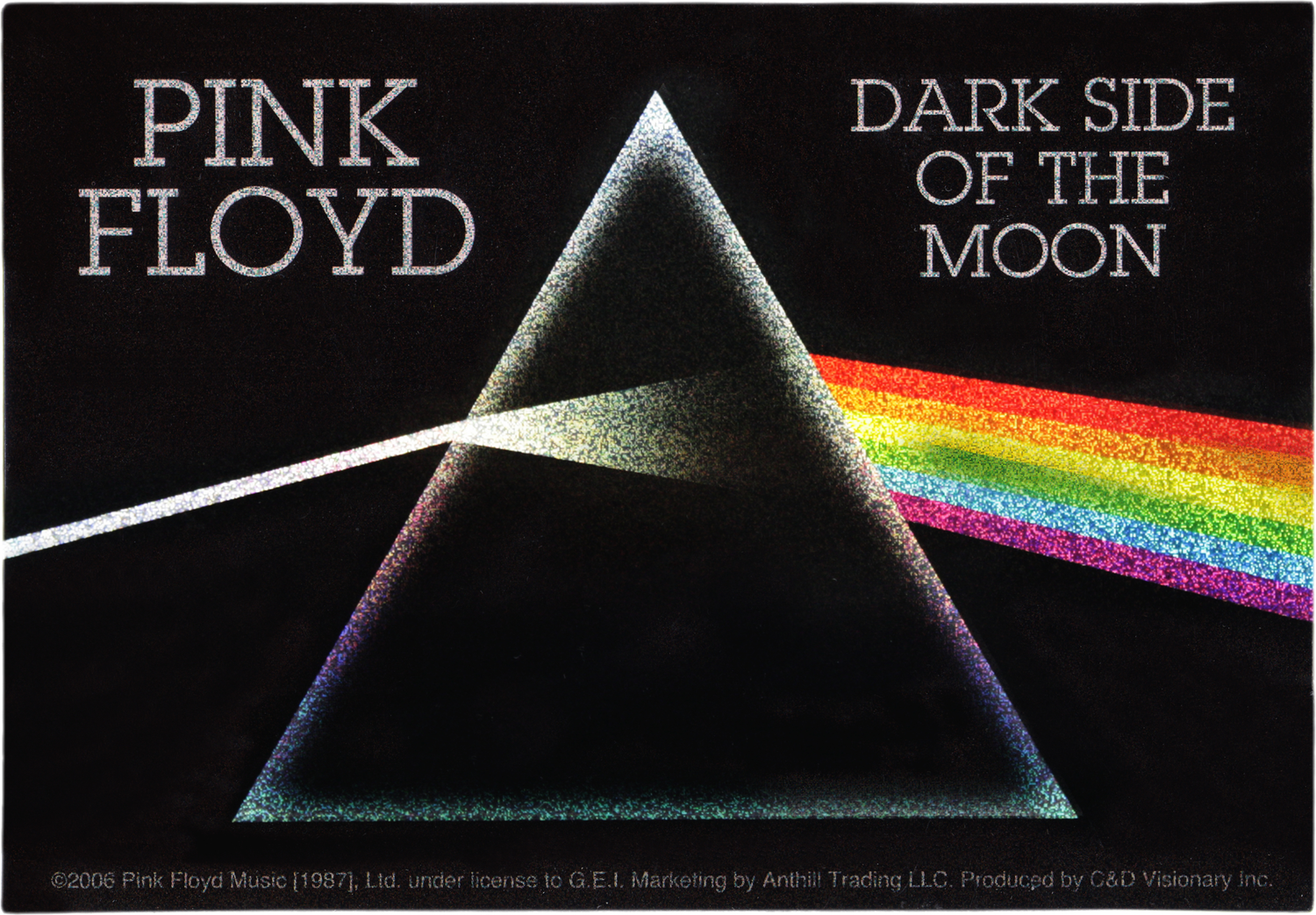 Pink Floyd - "Dark Side Of The Moon" Glittery Sticker