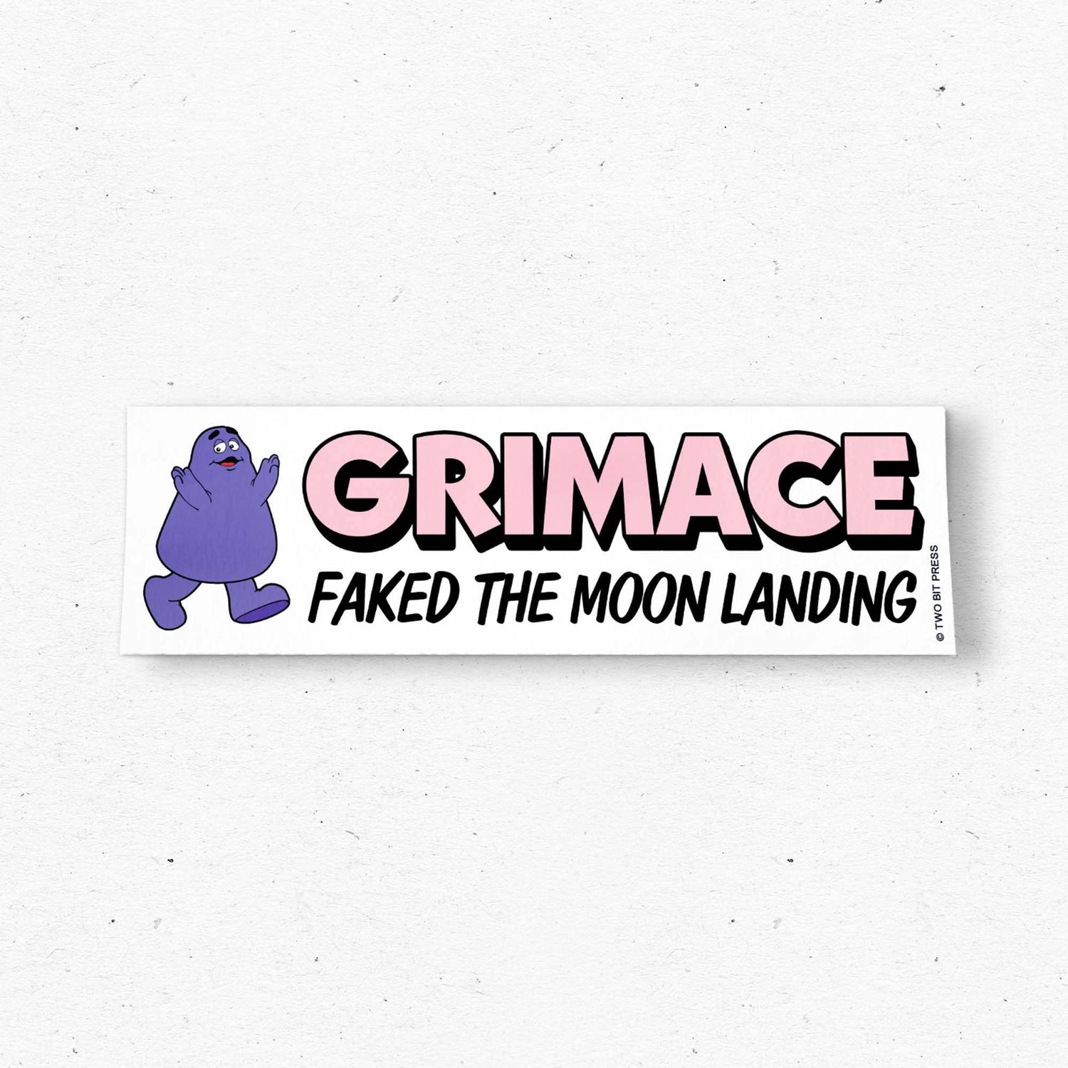 Grimace Faked The Moon Landing Bumper Sticker