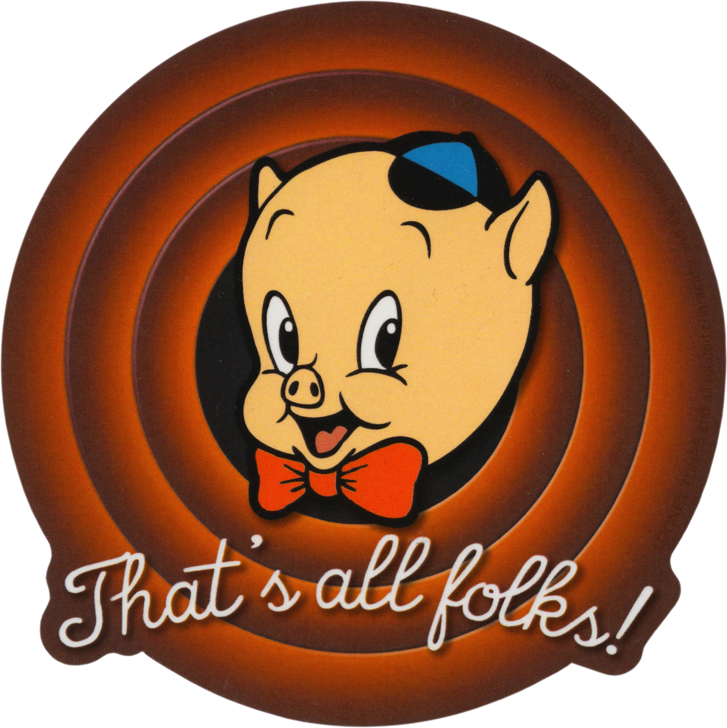 Looney Tunes - Porky Pig "That's All Folks!" Sticker