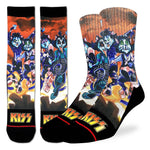 Men's Kiss cartoon band crew socks