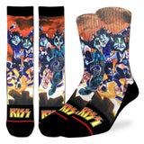 Men's Kiss cartoon band crew socks