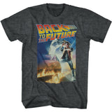 Officially licensed Back to the Future classic movie poster t-shirt with Marty and the DeLorean
