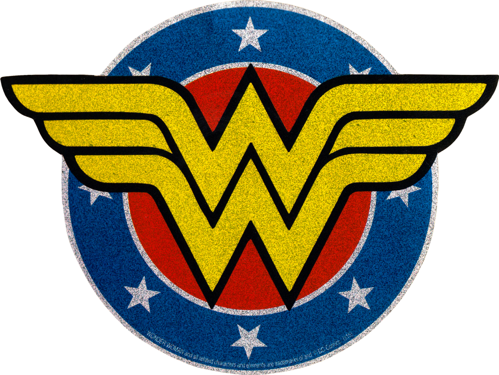 Wonder Woman - Glittery Shield Sticker