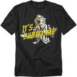 Beetlejuice It’s Showtime T-shirt with classic character graphic and bold yellow text