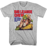Big League Chew T-shirt featuring vintage baseball player illustration and classic logo