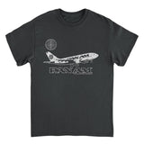 Pan Am Plane Take Off Distressed Black T-Shirt
