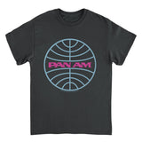 Pan Am Logo Pale Blue and Lavender Black T-Shirt