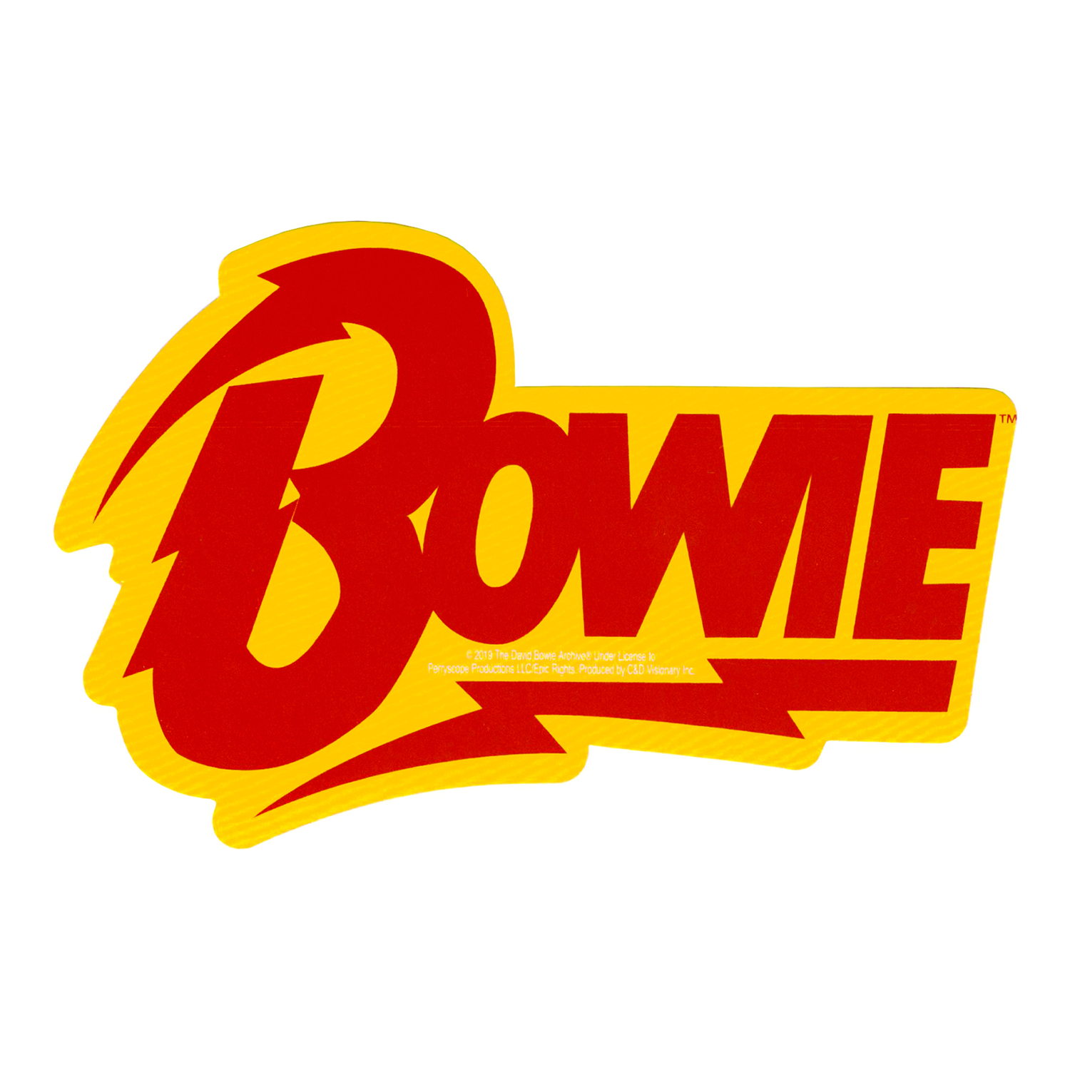 Bowie, David - Red And Yellow Logo Sticker