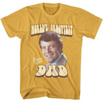 The Brady Bunch World’s Grooviest Dad T-shirt featuring Mike Brady retro 70s style artwork