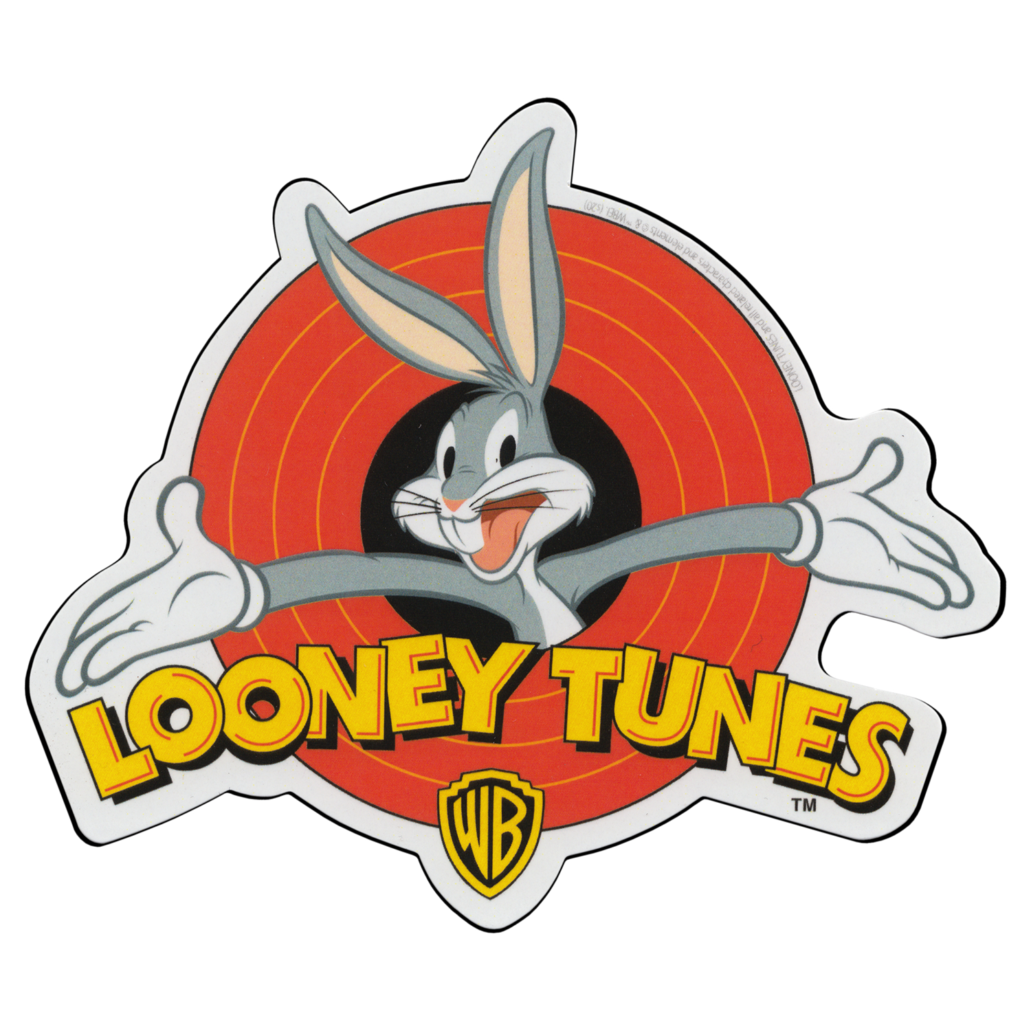 Looney Tunes - Bugs Bunny Popping Out Of Logo Sticker