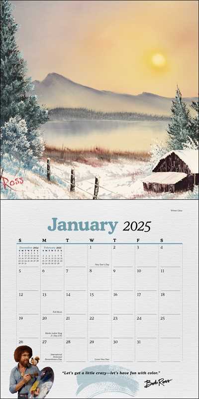 Bob Ross 2025 Wall Calendar by Bob  Ross