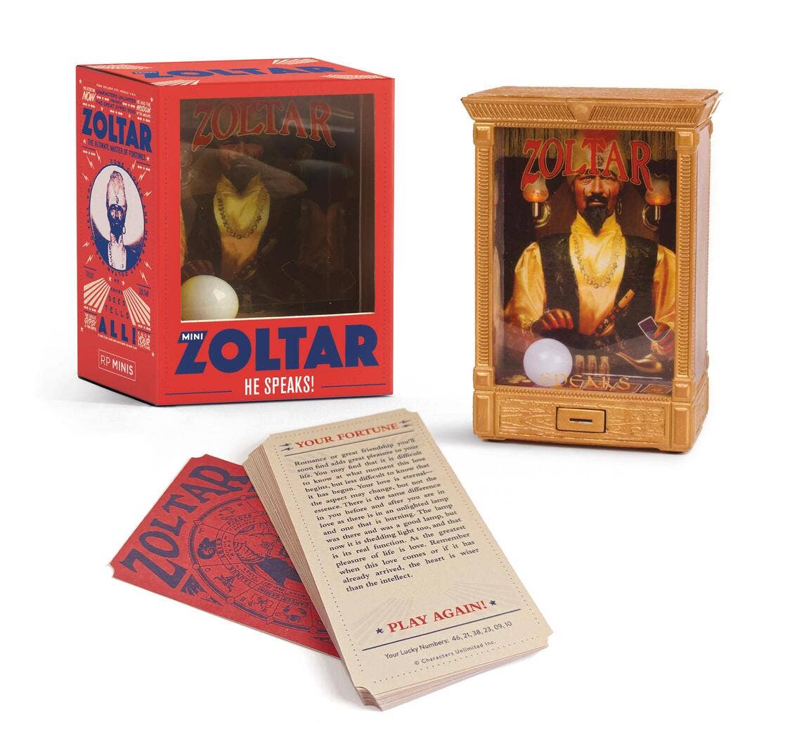 officially licensed Mini Zoltar talking fortune teller collectible kit