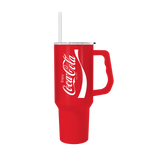 Coca Cola Enjoy Logo 40oz Stainless Steel Tumbler w Handle officially licensed Coca-Cola stainless steel tumbler