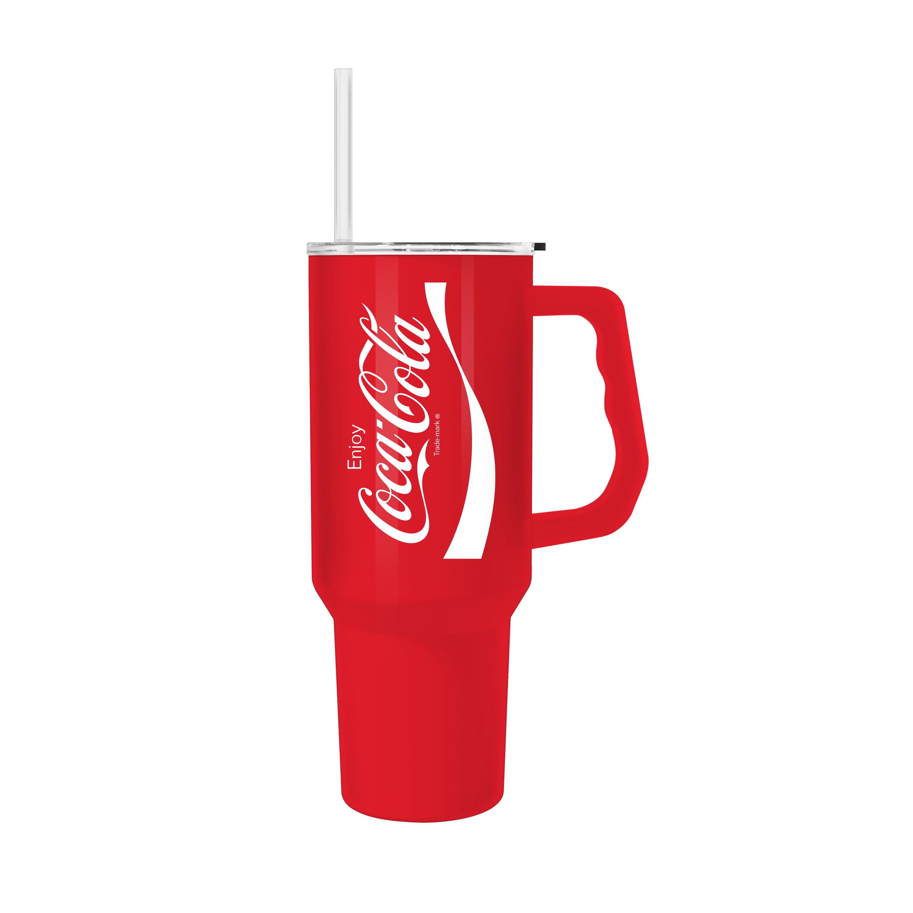 Coca Cola Enjoy Logo 40oz Stainless Steel Tumbler w Handle officially licensed Coca-Cola stainless steel tumbler