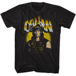 Conan T-shirt featuring warrior portrait artwork with horned helmet and retro distressed design