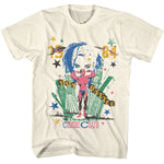 Cream Culture Club T-shirt featuring a colorful 1984 Boy George “Boy Battle” retro graphic with stars and city skyline.