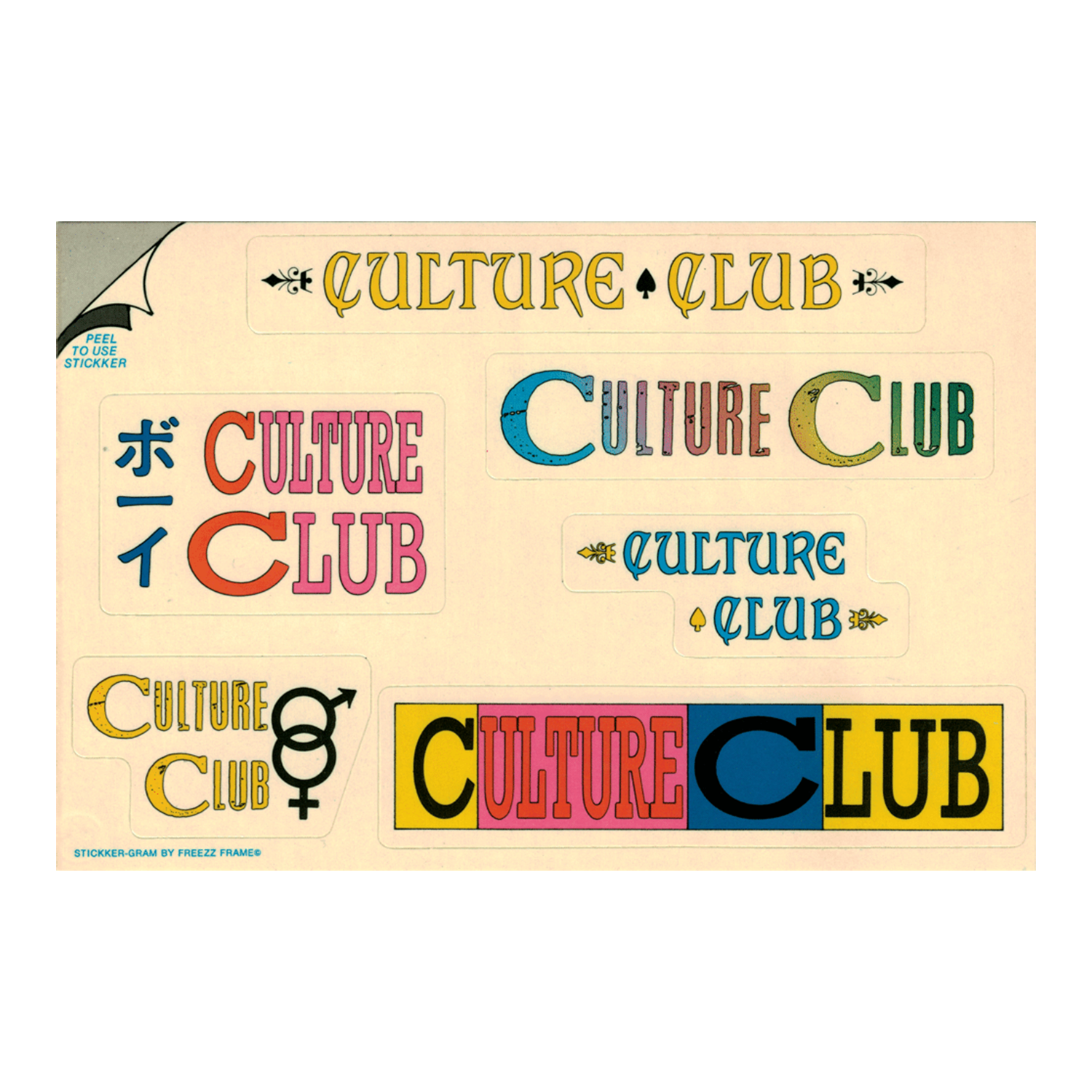 Culture Club - Logo - Set Of Six Stickers